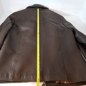 Brown Wilson Leather Jacket Zipped front Large